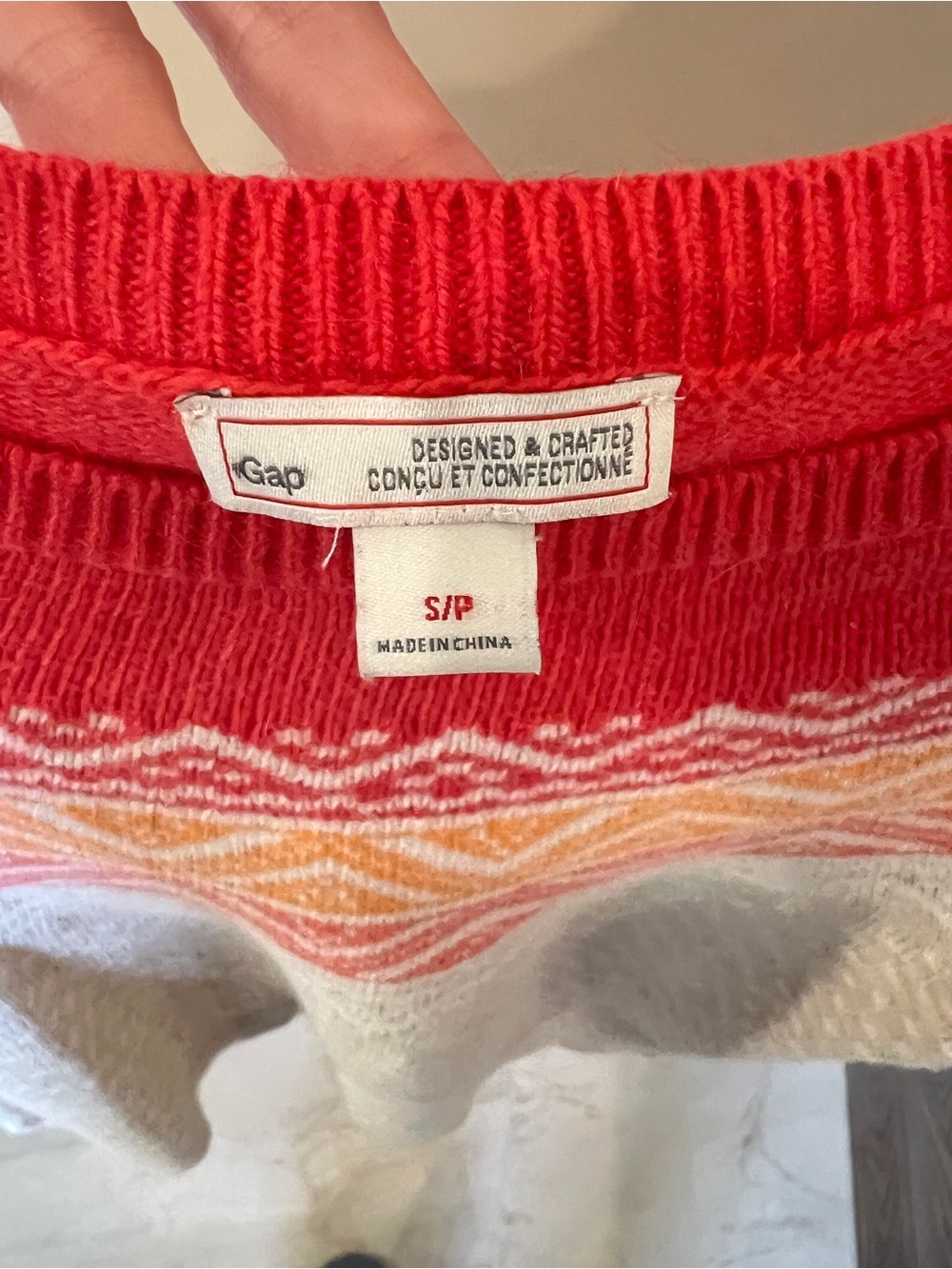 GAP Designed & Crafted Fair Isle Sweater Women’s Small Cozy Nordic Pullover - Picture 5 of 5